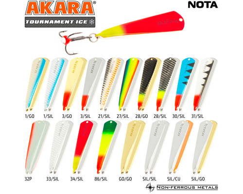 Блесна зимняя Akara Tournament Ice Nota NO-35-27SIL
