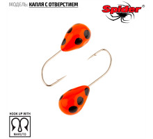 Мормышка W Spider Капля с отверстием (модель 12) 0,37 гр. 117