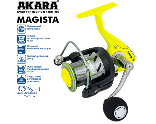 Катушка безынерционная Akara Magista AFM 3000 3+1bb