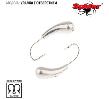 Мормышка W Spider Уралка с отверстием (модель 29) 0,58 гр. Sil
