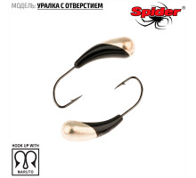 Мормышка W Spider Уралка с отверстием (модель 29) р. 163 гальваника с покраской
