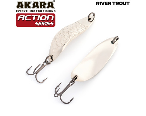 Блесна колебалка Akara Action Series River Trout 11 гр. 2/5 oz. Sil