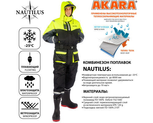 Комбинезон зимний Akara Nautilus поплавок -25С WPAN-L
