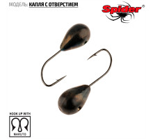 Мормышка W Spider Капля с отверстием (модель 12) 0,17 гр. Bn