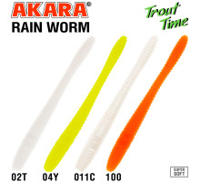 Силиконовая приманка Akara Trout Time Rain-Worm 2.5 Cheese 04Y (10 шт.)