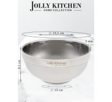 Миска Jolly Kitchen нержавеющая сталь двойные стенки глубокая диам. 19,5 см Миска Jolly Kitchen нерж.сталь двойные стенки глубокая диам. 19,5 см