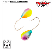 Мормышка W Spider Капля с отверстием (модель 12) 0,37 гр. 74