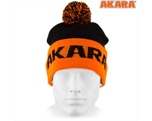 Шапка Akara Sport Winter Pompon Black/Orange 5 CA5BLORP