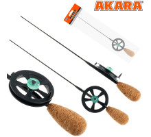 Удочка зимняя Akara Leader N с катушкой под кивок (хлыст Hi Carbon fast) пробковая ручка HFTC-BLN