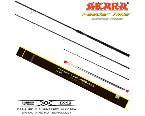 Удилище штекерное угольное фидерное 3 колена Akara Feeder Time Distance Feeder TX-40 (80-100-120) (80-100-120) 3,9м