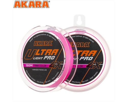 Шнур Akara Ultra Light PRO Pink 150 м 0,06