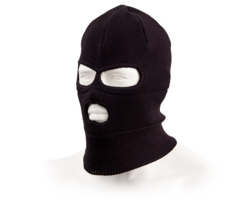 Шапка-маска Tagrider Expedition 3012 трансформер 3 отверстия вязанная черная MASK-3012