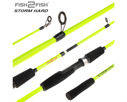 Спиннинг штекерный стекло 2 колена Fish2Fish Storm Hard (50-300) 1,1 м F2FSH-110
