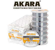 Леска Akara Action Grey 100 м 0,14 серая