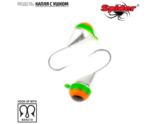 Мормышка W Spider Капля с ушком (модель 11) 0,26 гр. 1-SIL