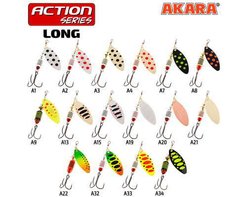 Блесна вертушка Akara Action Series Long 2-A01