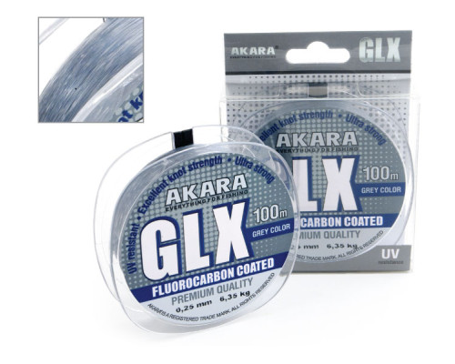 Леска Akara GLX Premium Grey 100 м 0,14 серая