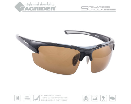 Очки поляризационные Tagrider в чехле N08-1 Brown