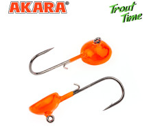 Форелевая джиг-головка Akara Trout Time Таблетка 2г № 4 Orange (3шт) 2-4-OR-F3
