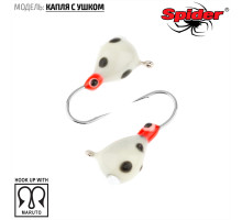 Мормышка W Spider Капля с ушком (модель 11) м 0,42 гр. 229P обмаз. с камнем