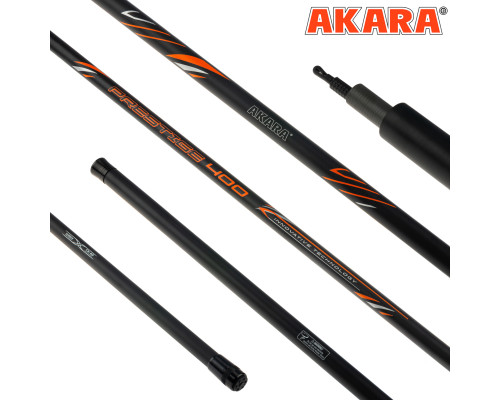 Удилище телескопическое угольное Akara Prestige Pole TX-40 (10-35) без колец PP-400