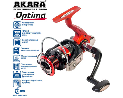 Катушка безынерционная Akara Optima 1000 4+1bb з/ш