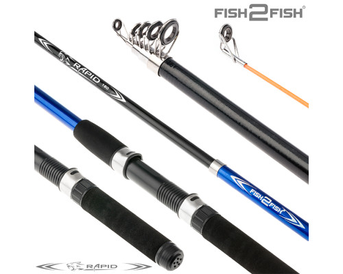 Спиннинг телескоп стекло к/с Fish2fish Rapid New (10-40) Blue F2FRN-210B
