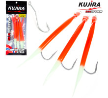 Снасточка морская Kujira Gummi Makk 12/0 Lumo+Red (3 шт)