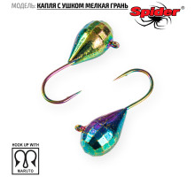 Мормышка W Spider Капля с ушком мелкая грань (модель 68) 3,0 гр. PL