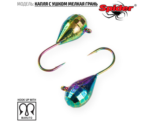 Мормышка W Spider Капля с ушком мелкая грань (модель 68) 3,0 гр. PL