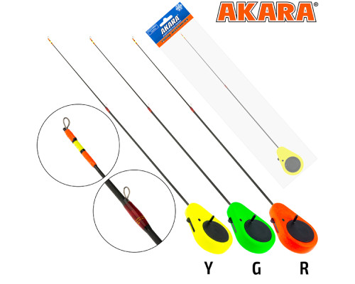 Удочка зимняя Akara Detent F 355 (1,0-8,0г) Yellow (1,0-8,0 гр.) Yellow