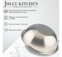 Миска-салатник Jolly Kitchen c мерной шкалой нержавеющая сталь матовый/глянец 25 см