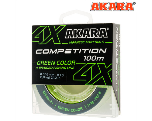 Шнур Akara Competition Green 100 м 0,14
