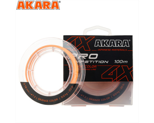 Шнур Akara Competition PRO Orange 100 м 0,12