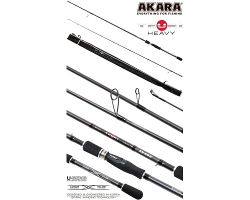 Спиннинг штекерный угольный 2 колена Akara Teuri Heavy H (30-80) ATH-240H