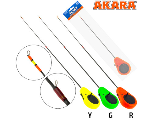 Удочка зимняя Akara Detent M 400 (2,0-8,0г) Red 2-х составной 2T-R