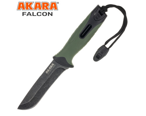 Нож Akara Falcon 120 mm сталь 3Cr13 с огнивом и компасом FLC-120