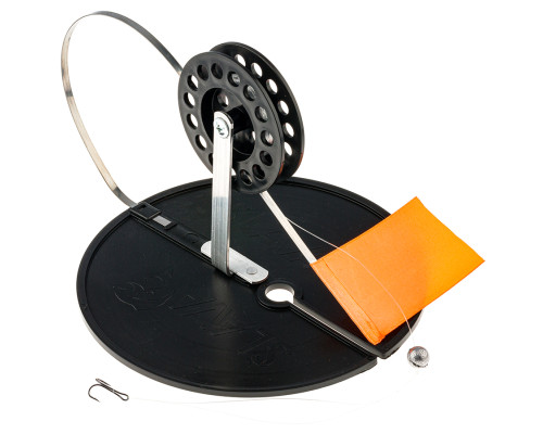 Жерлица диаметр 18 см на алюминиевой стойке кат. 7,5 см оснащенная Судак (5шт.) в сумке 12-0042