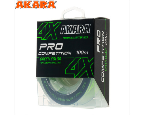 Шнур Akara Competition PRO Green 100 м 0,18