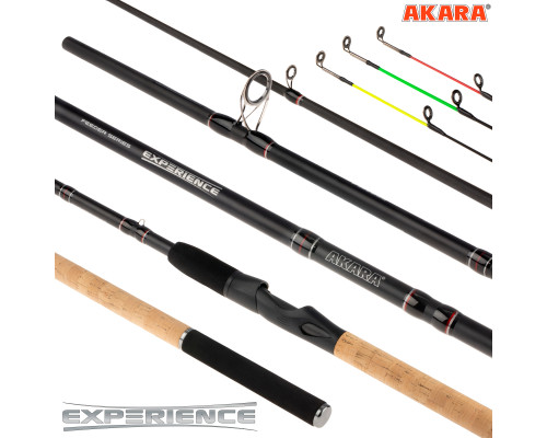 Удилище штекерное угольное фидерное 3 колена с цельной ручкой Akara Experience Feeder TX-30 (30-60-9 30/60/90-330