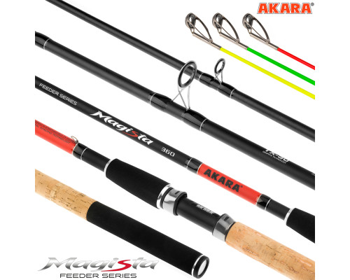 Удилище штекерное угольное фидерное 3 колена Akara Magista Feeder TX-30 (90-120-150) 150-330
