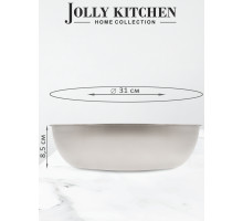 Миска-салатник Jolly Kitchen нержавеющая сталь диам. 31 см h 8,5 см. Миска-салатник Jolly Kitchen нерж.сталь диам. 31 см h 8,5 см.
