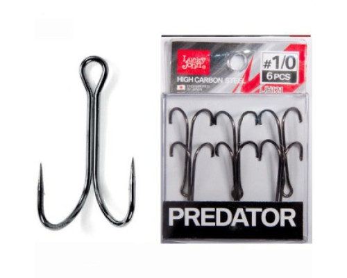 Крючки-двойники Lucky John PREDATOR сер. LJH122  #1/0 5 шт.