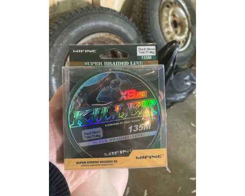 плет. шнур /MIFINE/ KILLER X8PE 135м 0,18 (зеленый) 17,4кг. 50004-18