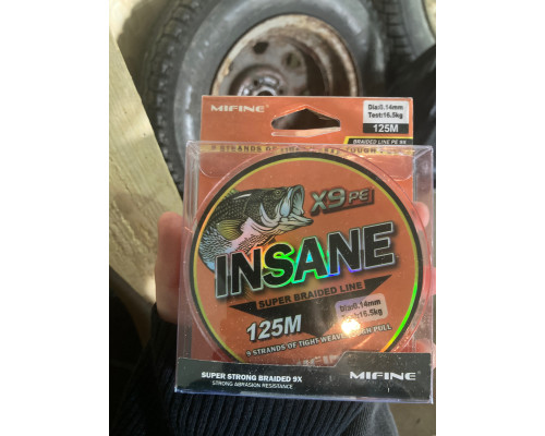 плет. шнур /MIFINE/ INSANE X9PE 125м 0,14 16.5кг. 50005-14