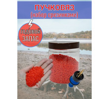 Рыболовный пучковяз с резинками красный 15х3 М.И.