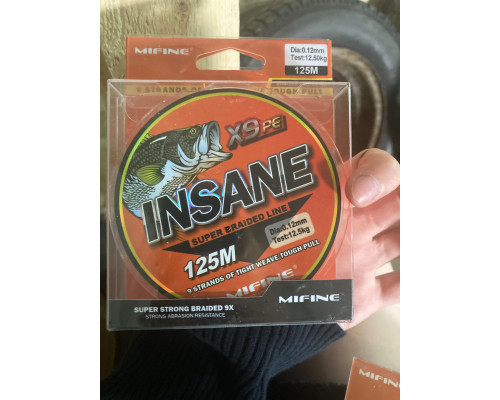 плет. шнур /MIFINE/ INSANE X9PE 125м 0,12 12.5кг. 50005-12