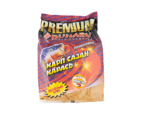 Прикормка "DUNAEV-PREMIUM" 1кг Карп-Сазан Креветка