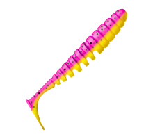 Приманка ZUB-SHAD 90мм(3,5")-5шт, (цвет 023) желтый верх-розовый низ