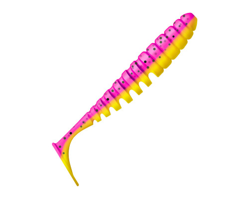 Приманка ZUB-SHAD 90мм(3,5")-5шт, (цвет 023) желтый верх-розовый низ